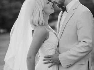 Black and White Portraits of Bride and Groom by Geneva, Illinois Wedding Photographer