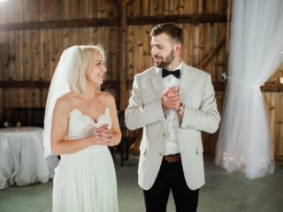 Bride and Groom candid moments at Reception by Geneva, IL Wedding Photographer