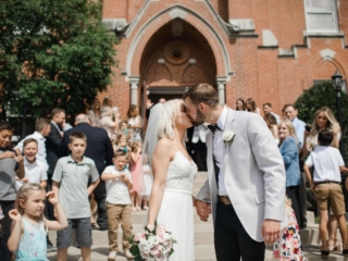 Catholic Church Wedding Ceremony Photos by Saint Charles Illinois Wedding Photographer