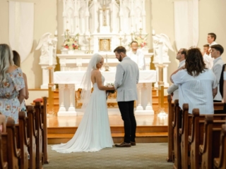 Catholic Church wedding ceremony by Elgin Illinois Wedding Photographer