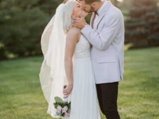 Geneva Illinois Wedding Photography of bride and groom golden hour