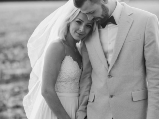 Golden hour black and white in field in Illinois by Geneva Wedding Photographer