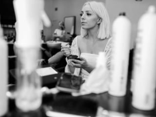 Wedding Photographer Getting Ready Photos at Elle Salon in Elgin