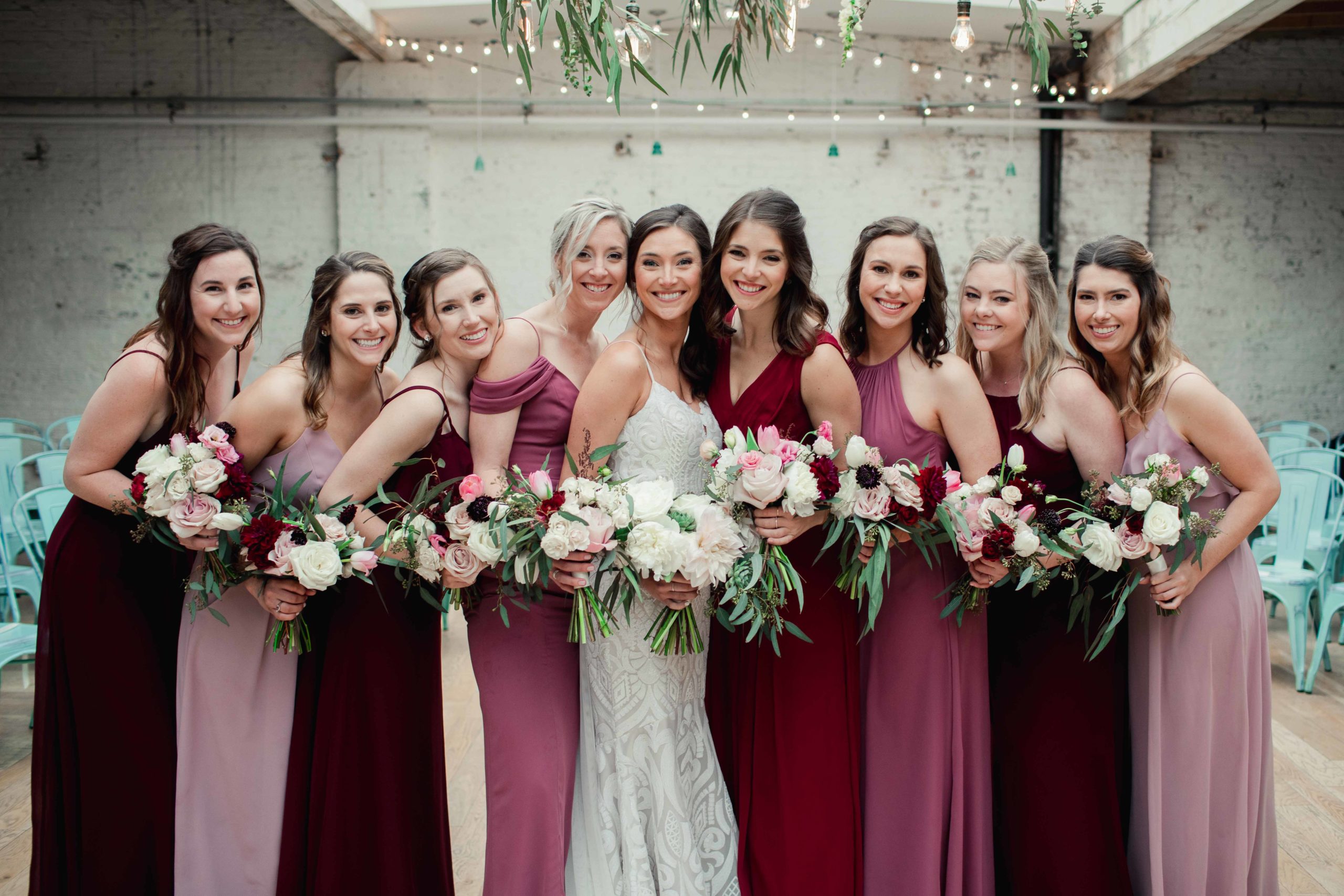 Chicago Illinois Wedding Photography Bridesmaids at the Joinery