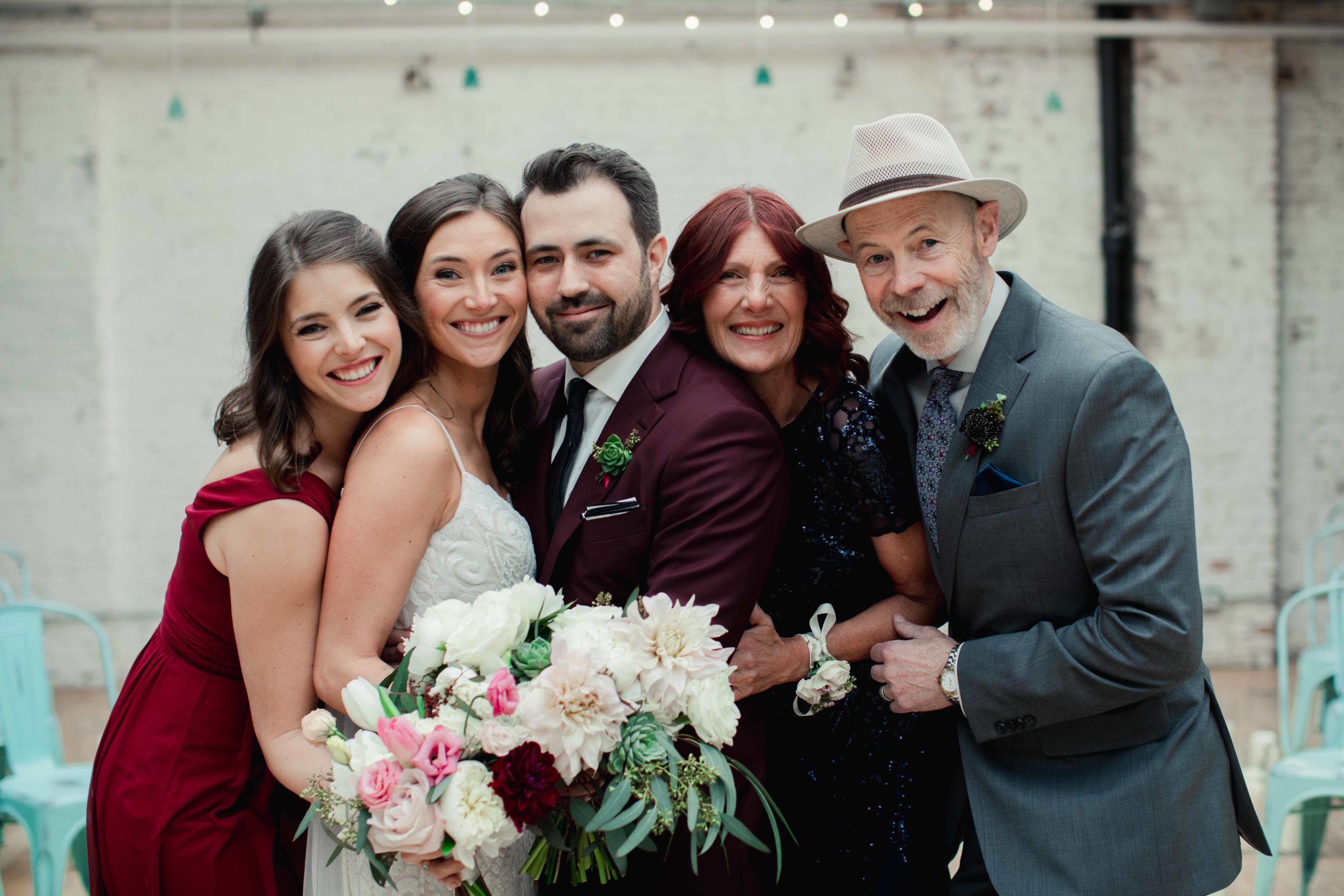 Chicago Illinois Wedding Photography Family Portrait at the Joinery
