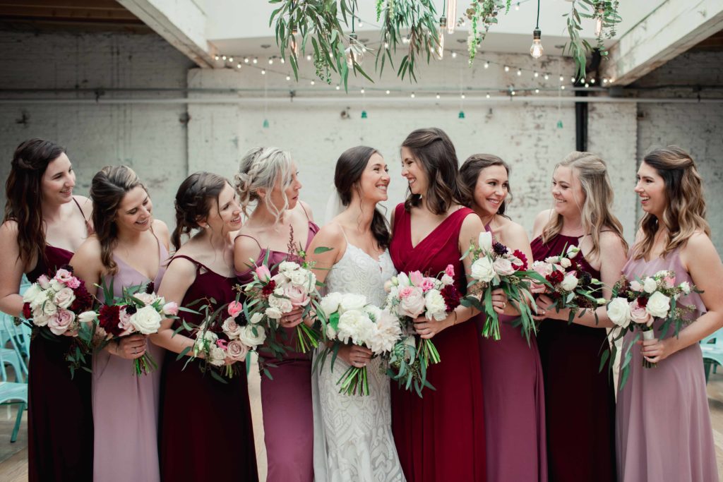 Chicago Illinois Wedding Photography at the Joinery bridesmaids