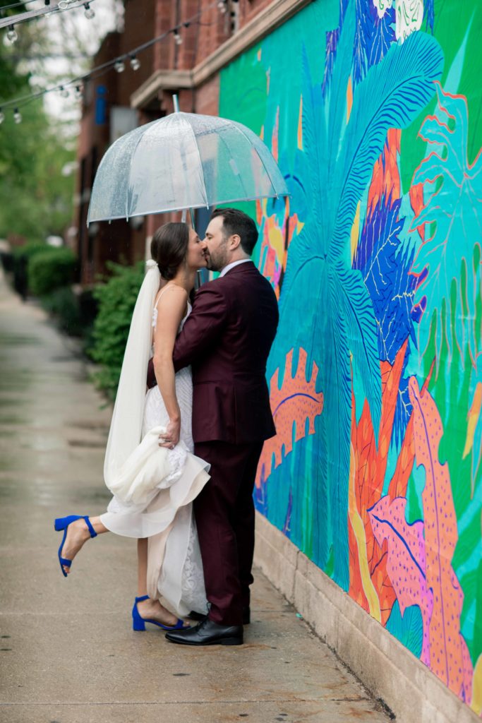 Chicago Illinois Wedding Photography in Wicker Park with Street Art