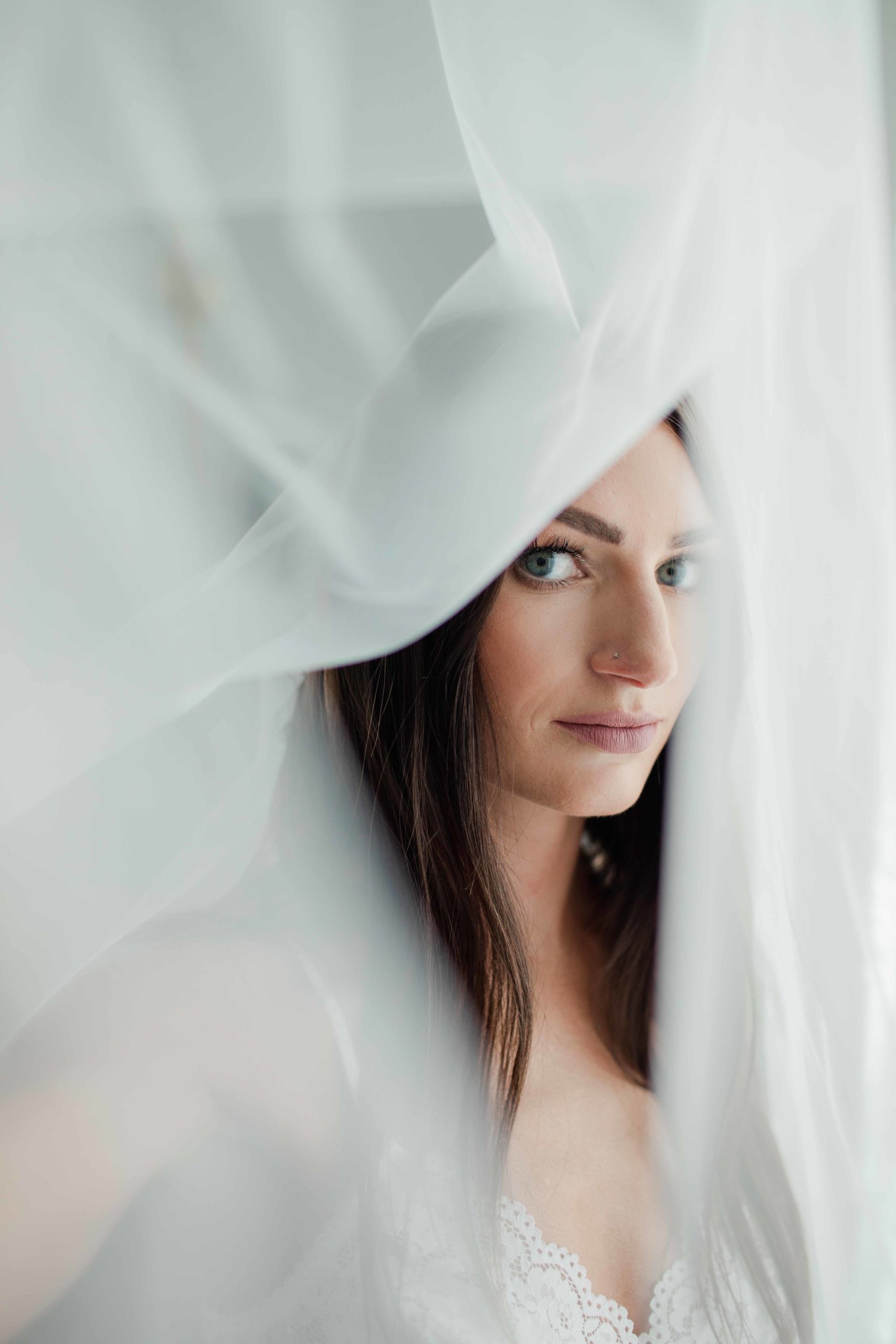 Company 251 Geneva Wedding Photographer bridal portraits under veil
