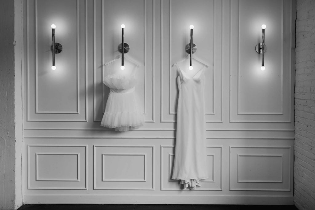 Company 251 Geneva Wedding Photographer dresses hanging detail photo