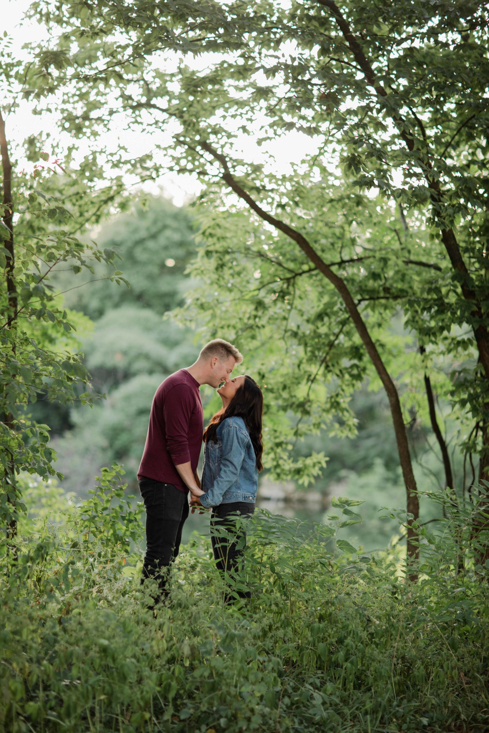 Naperville Riverwalk Engagement Photo Session by Illinois Photographer