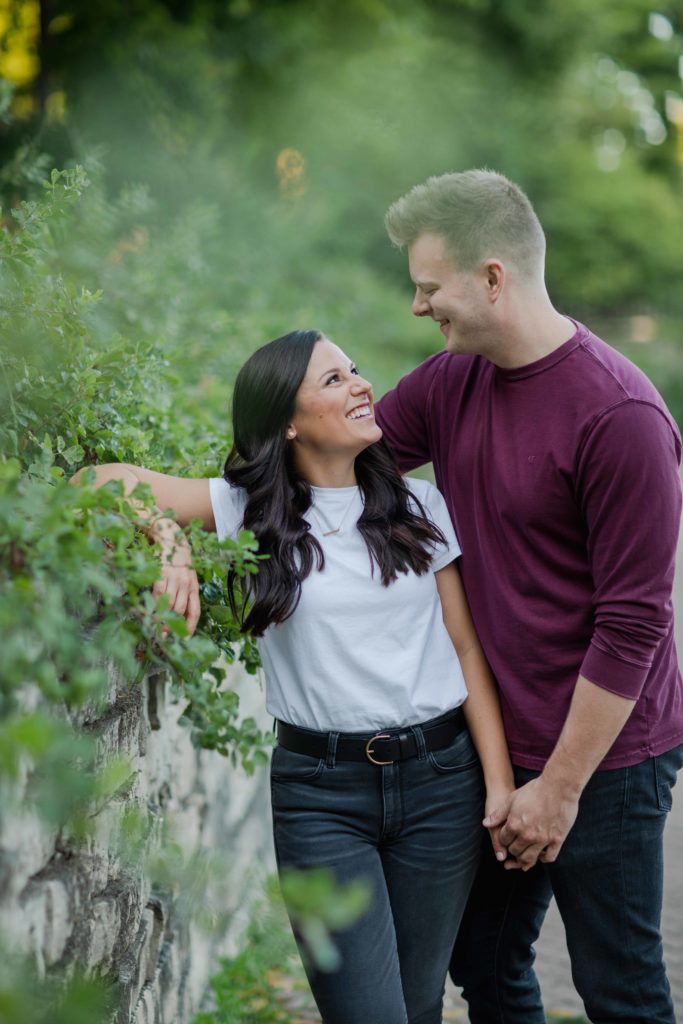 Naperville Riverwalk Engagement Photography by Illinois Engagement Photographer