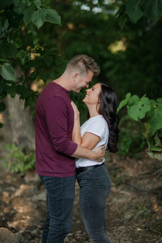 Naperville Riverwalk Engagement Photography by Illinois Photographer