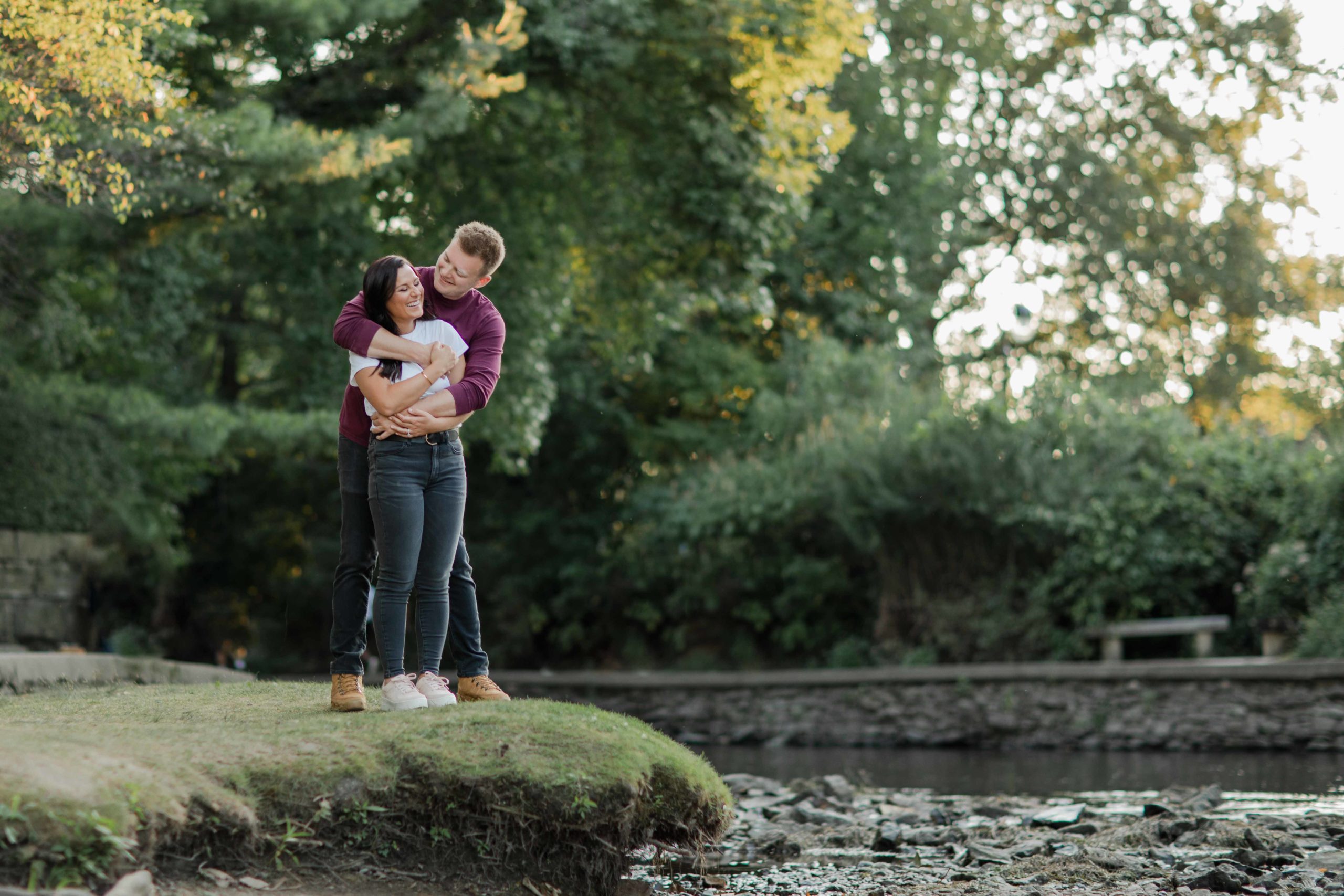 Naperville Riverwalk Summer Engagement Photography by Illinois Photographer