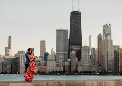 Chicago Lincoln Park and North Avenue Beach Engagement Photoshoot with Steve and Kelsey