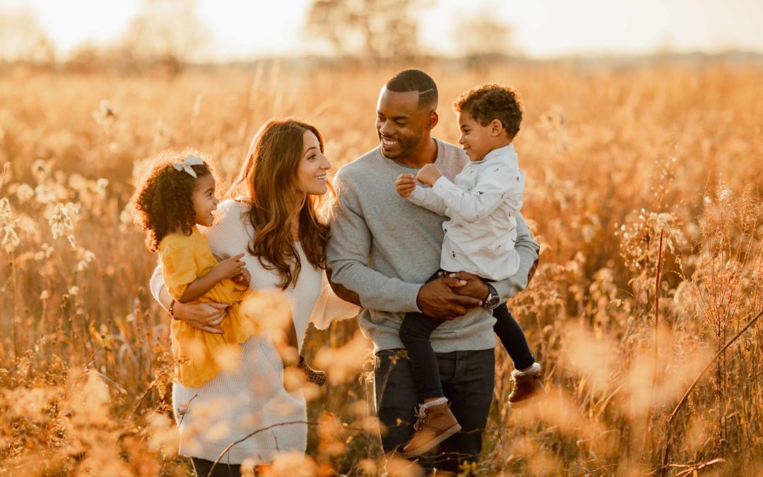 Geneva Illinois Golden Hour Family of Four Photography