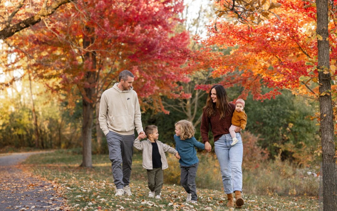 Saint Charles Illinois Colorful Fall Mini Shoot Family Photography by Family Photographer