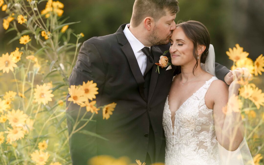 Summer Fall Hornbaker Gardens Illinois Wedding Photography Catholic Mass Ceremony