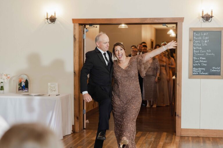58-Classic Simple Parents Entering Reception Hornbaker Gardens Illinois Summer Wedding by Mary Rose Photography