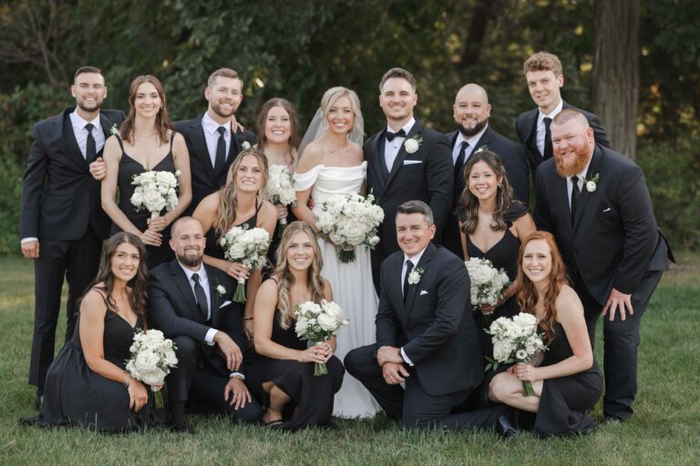 Bridal Party Mixed Modern Light The Pavillion at Orchard Ridge Farms Summer Fall September Wedding By Mary Rose Photography-49