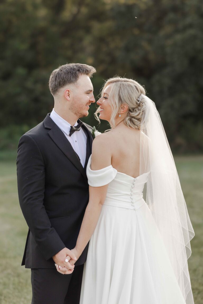 Bride Groom Together Modern Light The Pavillion at Orchard Ridge Farms Summer Fall September Wedding By Mary Rose Photography-61
