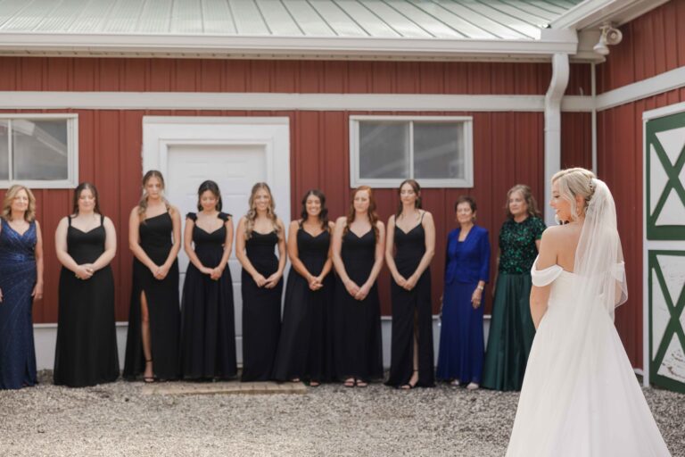 Bridesmaids Women Reveal Modern Light The Pavillion at Orchard Ridge Farms Summer Fall September Wedding By Mary Rose Photography-31