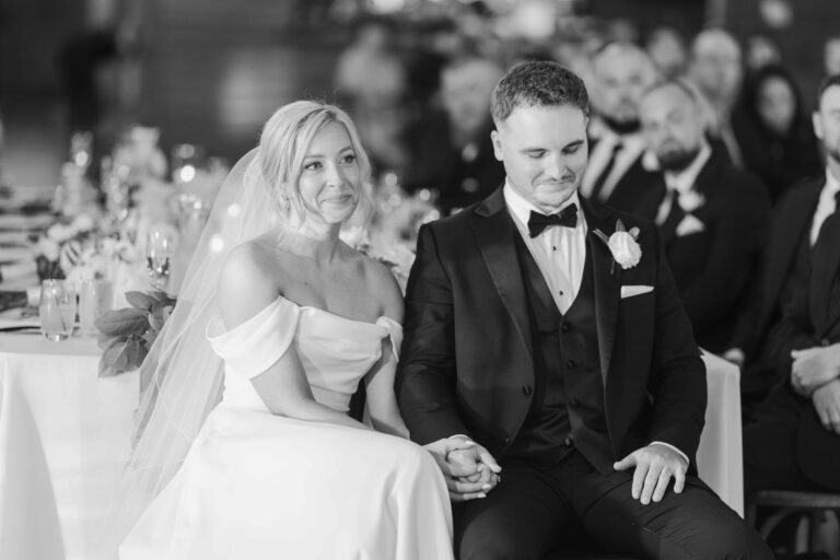 Classic Light During Speeches The Pavillion at Orchard Ridge Farms Summer Fall September Wedding By Mary Rose Photography-99