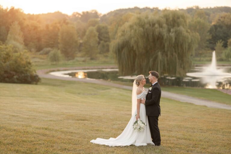 Classic Light Golden Hour Views The Pavillion at Orchard Ridge Farms Summer Fall September Wedding By Mary Rose Photography-129