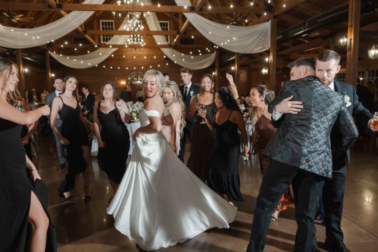 Classic Light Reception Dancing The Pavillion at Orchard Ridge Farms Summer Fall September Wedding By Mary Rose Photography-170