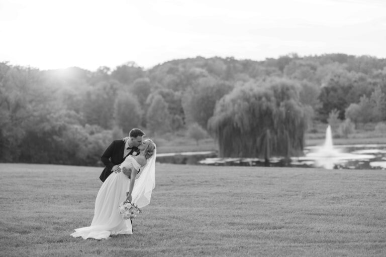 Classic Light The Pavillion at Orchard Ridge Farms Dip Kiss Summer Fall September Wedding By Mary Rose Photography-143
