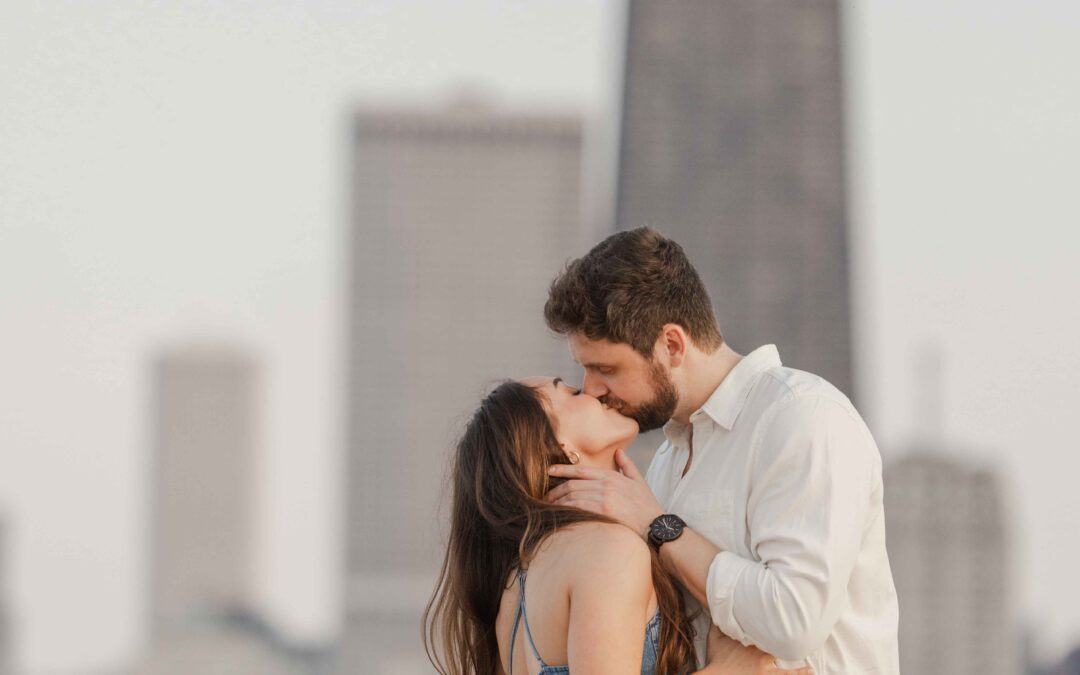 Chicago Engagement Session Skyline North Avenue Engagement Photography
