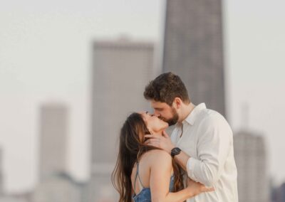 Chicago Engagement Session Skyline North Avenue Engagement Photography