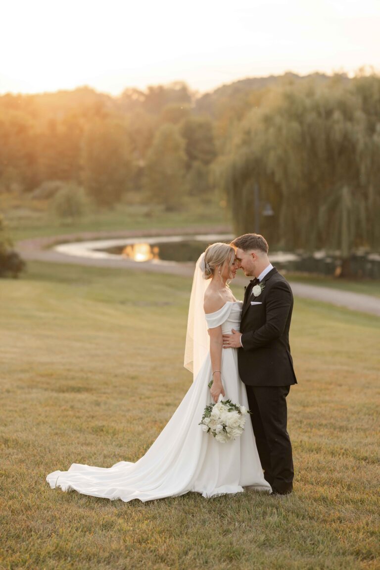 Golden Hour Classic Light The Pavillion at Orchard Ridge Farms Summer Fall September Wedding By Mary Rose Photography-125