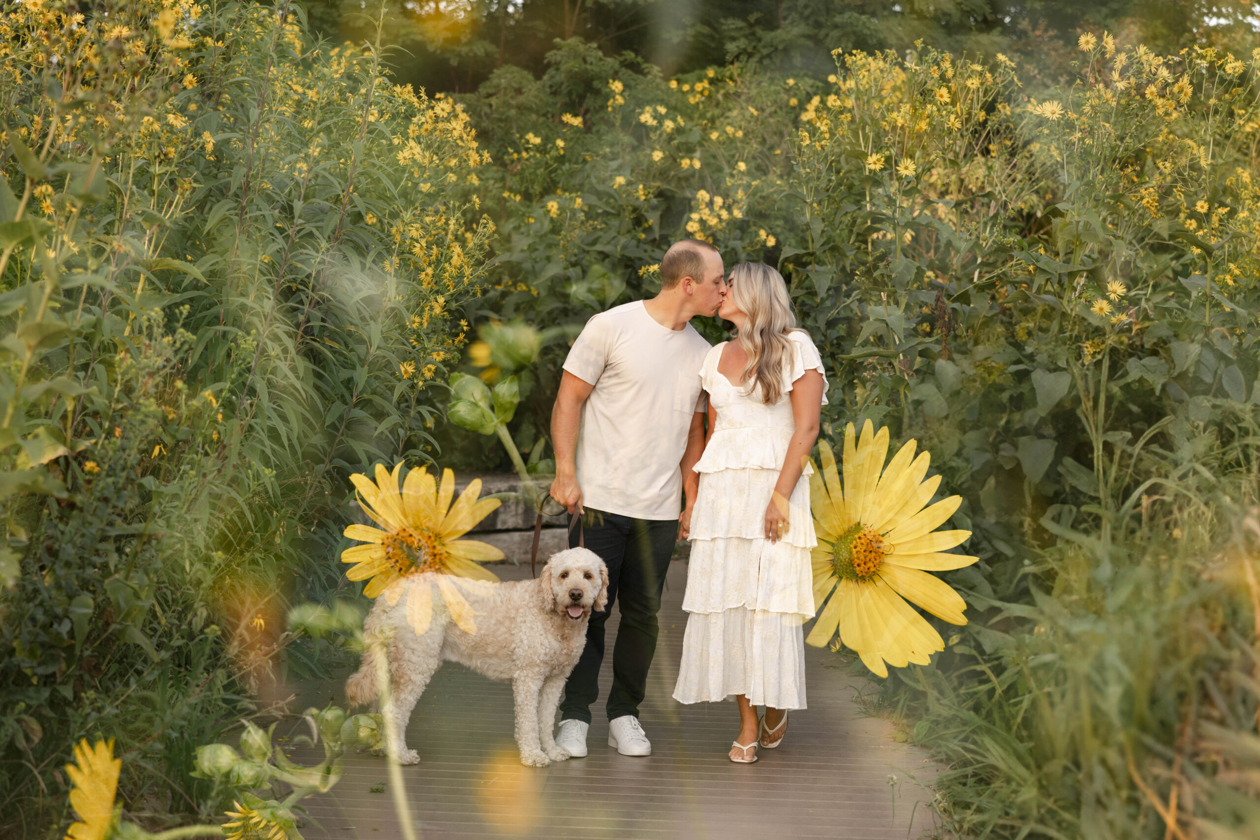 Chicagoland floral engagement and proposal photography session