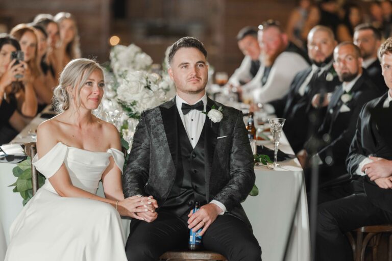 Newlyweds Speeches Classic Light The Pavillion at Orchard Ridge Farms Summer Fall September Wedding By Mary Rose Photography-148