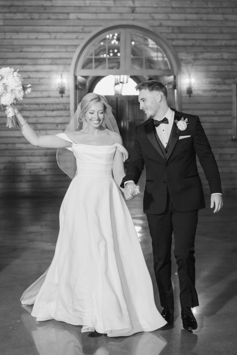 Soft Bright Black and White The Pavillion at Orchard Ridge Farms Summer Fall September Wedding By Mary Rose Photography-73