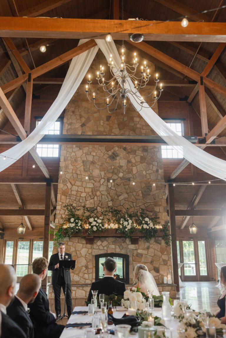 Soft Bright Father of Bride Speech The Pavillion at Orchard Ridge Farms Summer Fall September Wedding By Mary Rose Photography-88