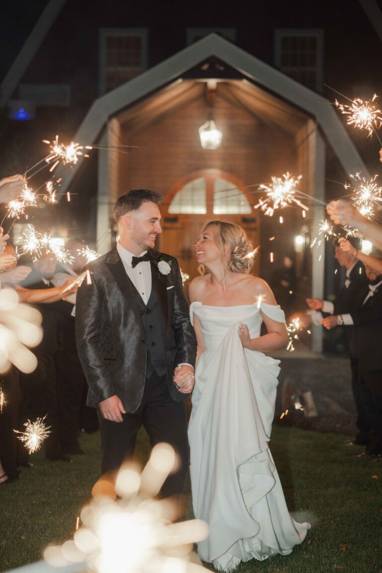 Sparkler Send Off Classic Light The Pavillion at Orchard Ridge Farms Summer Fall September Wedding By Mary Rose Photography-179