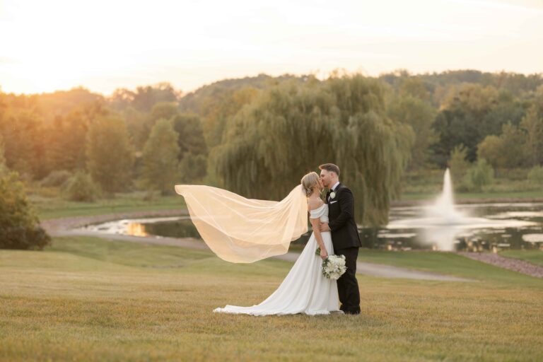 Veil In Wind Classic Light The Pavillion at Orchard Ridge Farms Summer Fall September Wedding By Mary Rose Photography-130