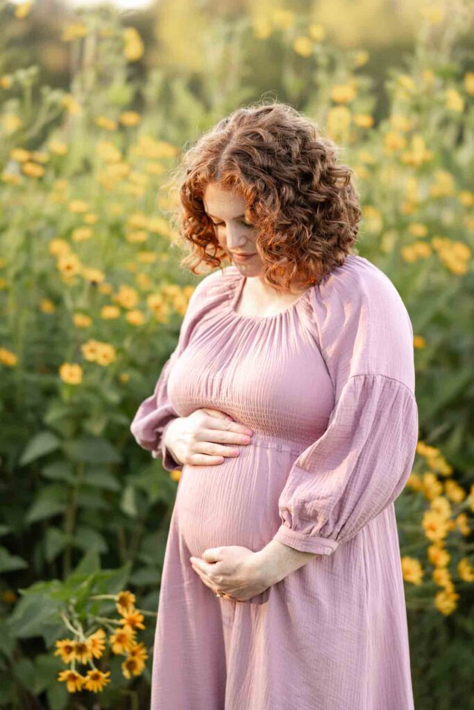 10-Mom and Bump Light Classic Saint Charles Illinois Fall Outdoor Maternity Session By Mary Rose Photography