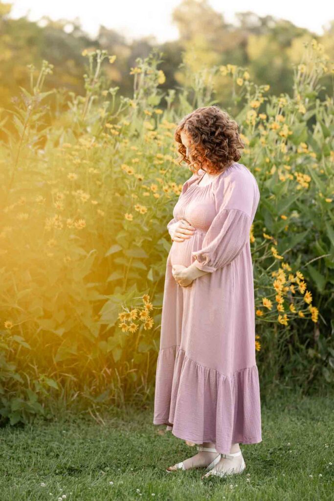 11-Light Classic Saint Charles Illinois Fall Outdoor Golden Hour Maternity Session By Mary Rose Photography