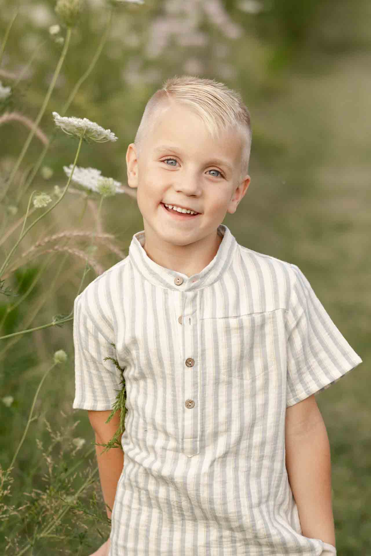 14-Fresh Soft Son Smiling Summer Outdoor Family Photoshoot Saint Charles Illinois By Mary Rose Photography