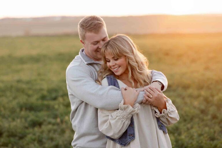 15-Hugging Light Modern Engagement Photoshoot by Saint Charles Engagement Photographer Mary Rose