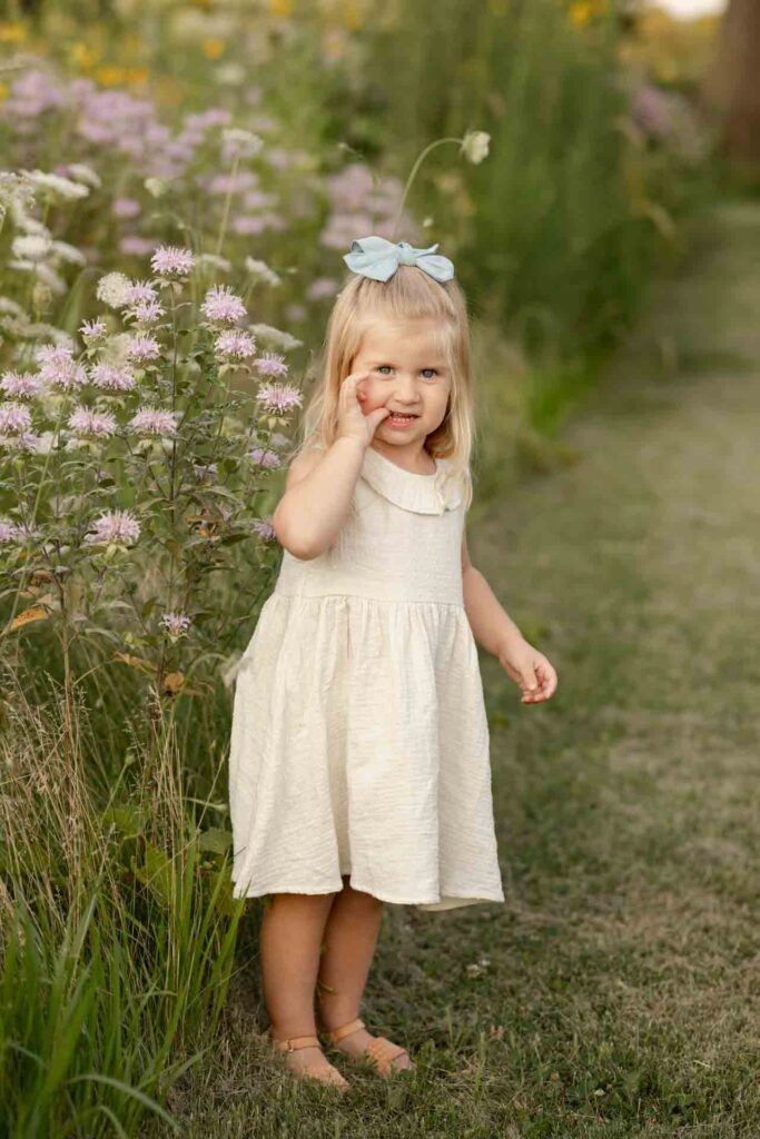 16-Fresh Soft Bow in Hair Summer Outdoor Family Photoshoot Saint Charles Illinois By Mary Rose Photography