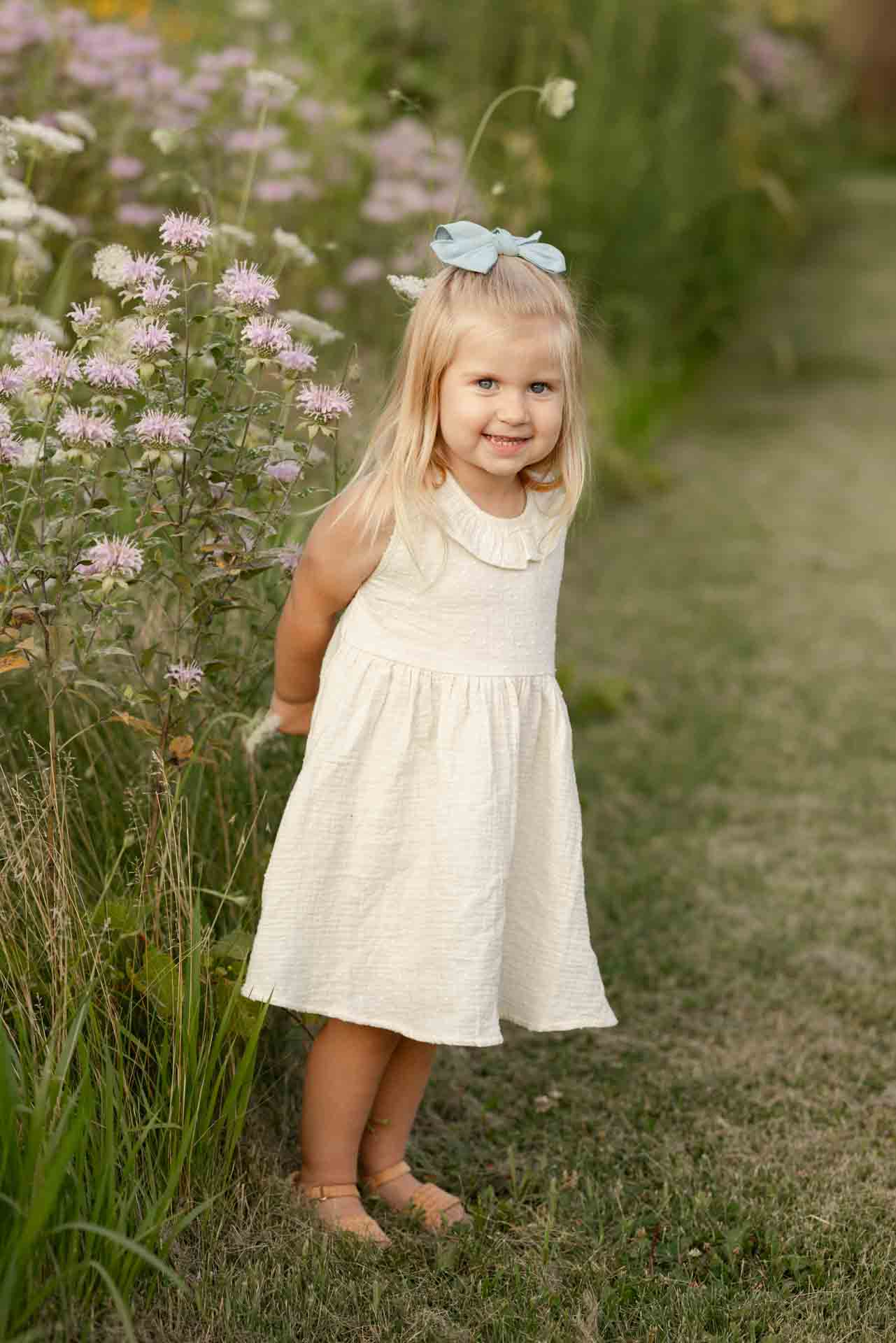 17-Smiling Girl Fresh Soft Summer Outdoor Family Photoshoot Saint Charles Illinois By Mary Rose Photography