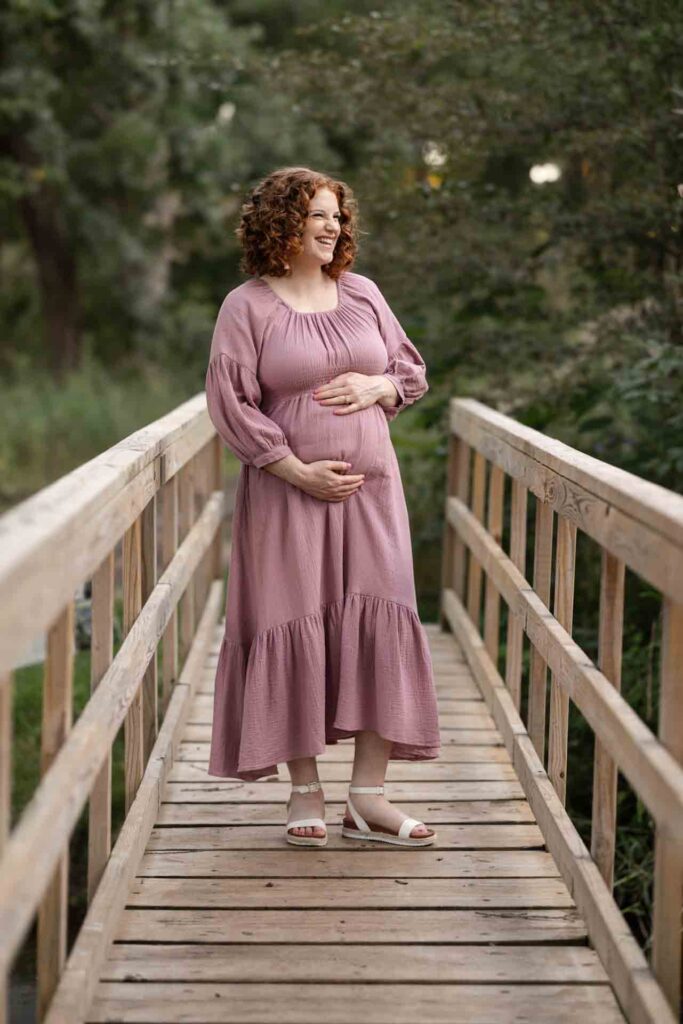 21-Light Classic On Bridge Saint Charles Illinois Fall Outdoor Maternity Session By Mary Rose Photography