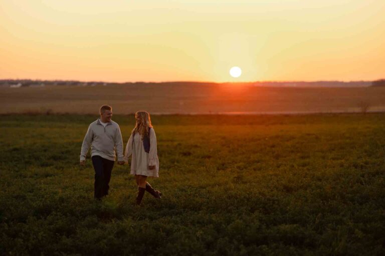 24-Light Modern Engagement Photoshoot Sunset by Saint Charles Engagement Photographer Mary Rose