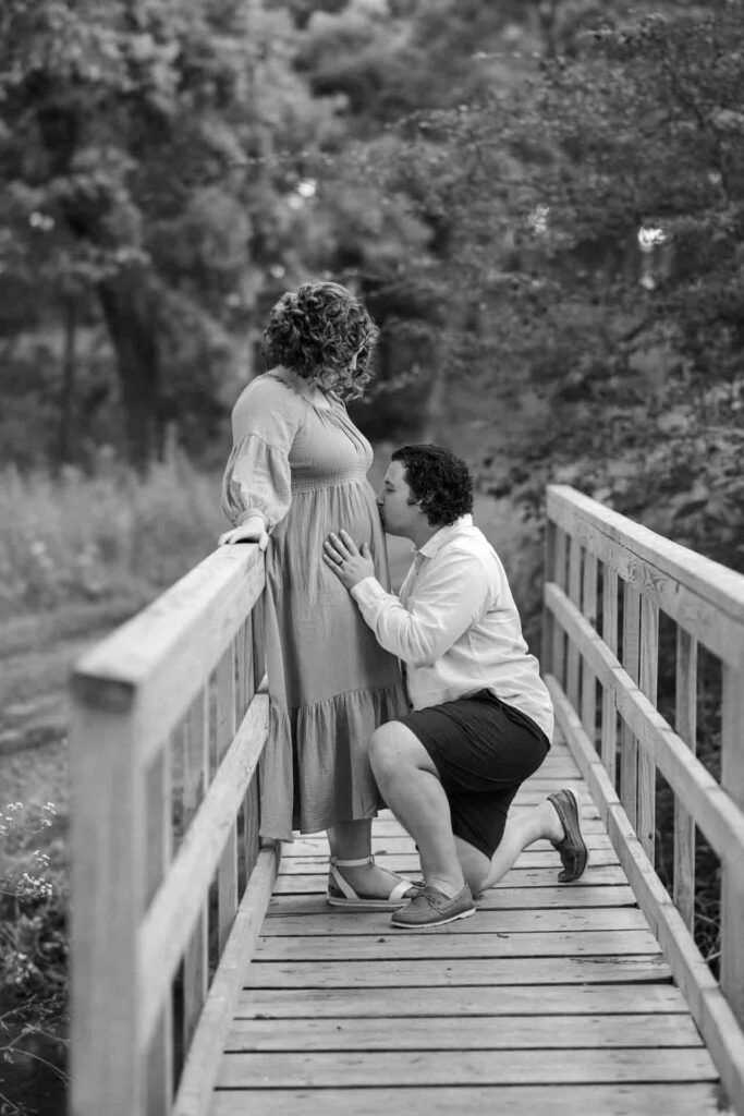 30-Light Classic Kissing Baby Bump Saint Charles Illinois Fall Outdoor Maternity Session By Mary Rose Photography