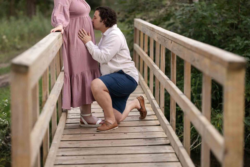 31-Kiss Baby Bump Light Classic Saint Charles Illinois Fall Outdoor Maternity Session By Mary Rose Photography