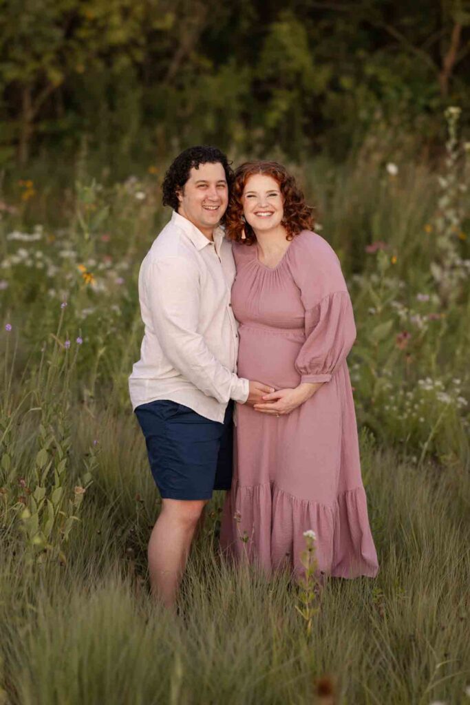 39-Light Classic Saint Charles Illinois Summer Flowers Outdoor Maternity Session By Mary Rose Photography