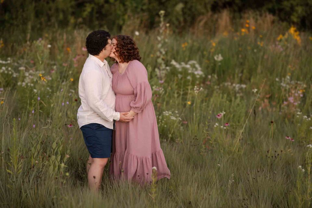 41-Kissing Light Classic Saint Charles Illinois Fall Outdoor Maternity Session By Mary Rose Photography